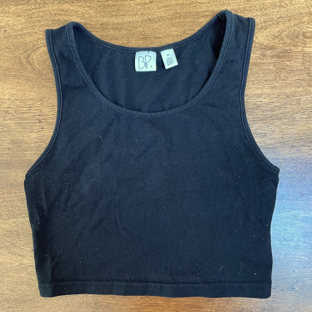 Nordstrom BP cropped black tank